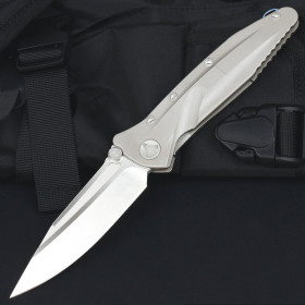 Microtech D2 Blade TC4 Titanium Alloy Handle Sharp Outdoor Camping EDC Carries Defensive Survival Knife UD405155